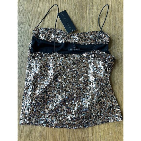 Thirty Thirty Sequin Cowl Neck Top Size Small New with tags! - Picture 4 of 5